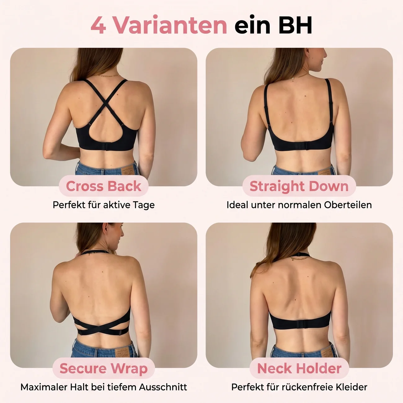 4 Varianten ein BH
